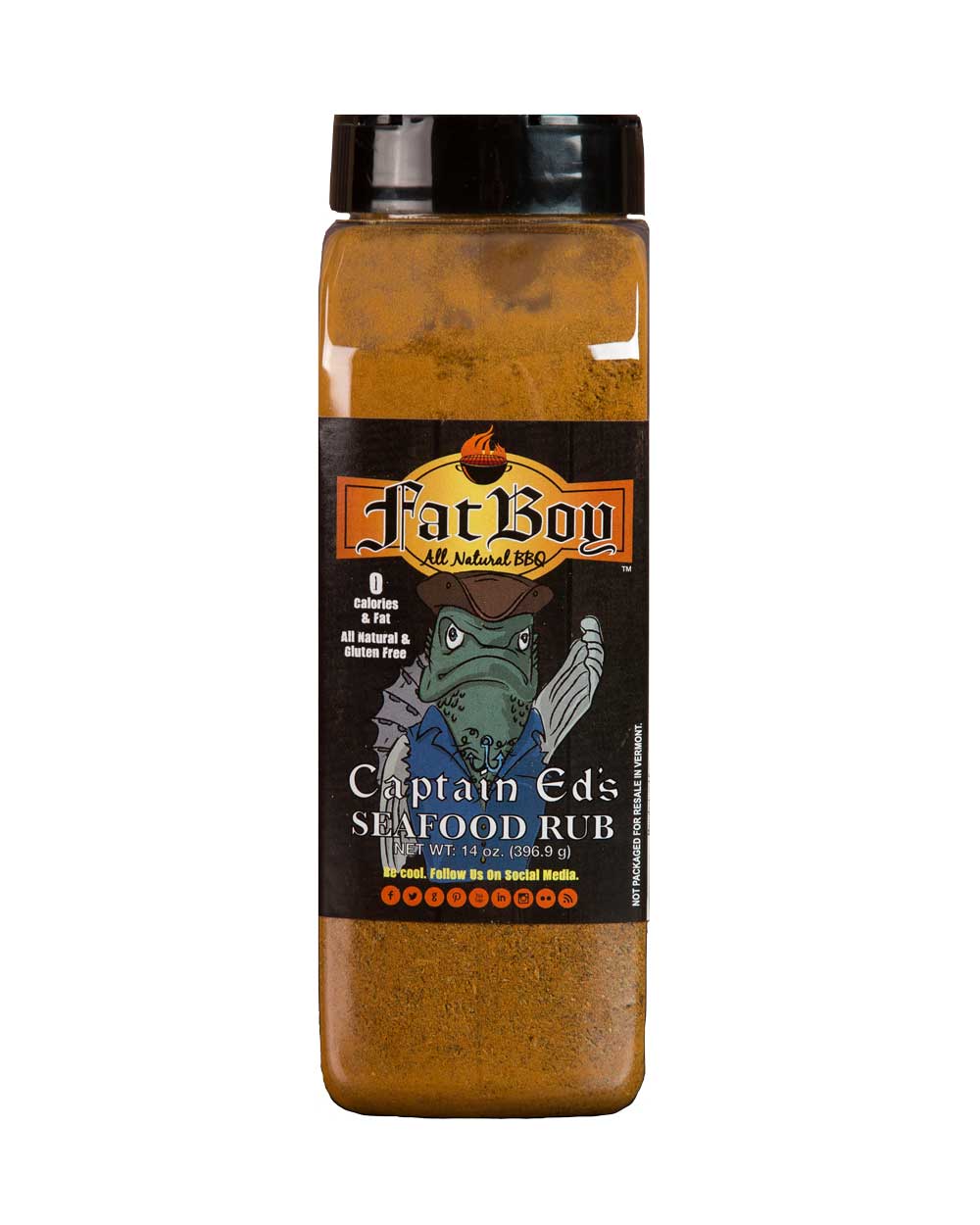 Captain Ed's Seafood Natural Gluten Free BBQ Rub 14 oz (Past Best