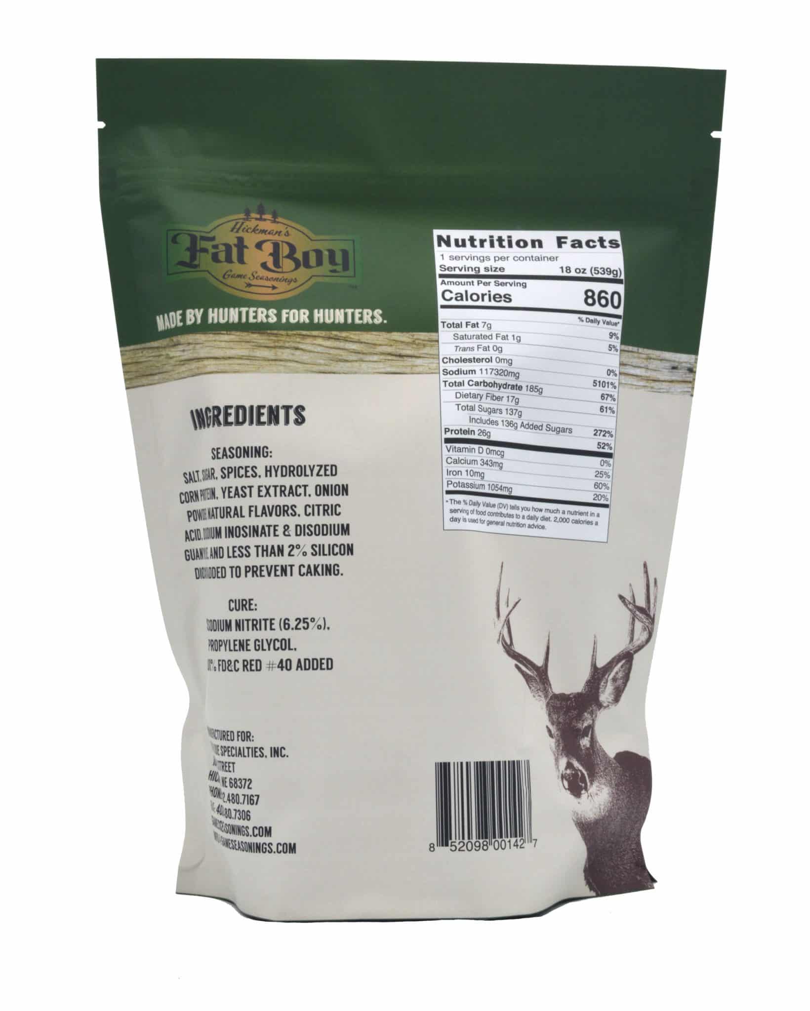 Original Jerky Game Seasoning Kit Fat Boy Hickman's BBQ