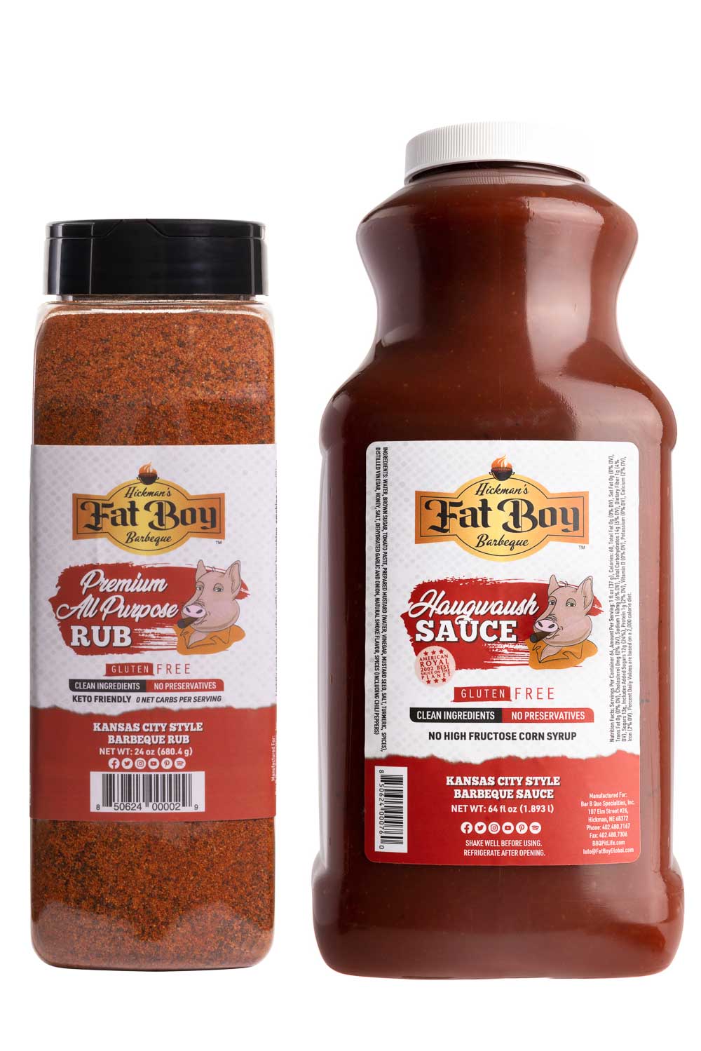 Mild Gluten Free BBQ Sauce & Spice Package - 24 oz & 64 oz