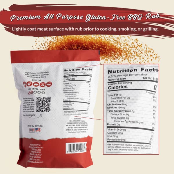 Premium All Purpose Gluten Free Natural BBQ Rub 5 lb - Image 3