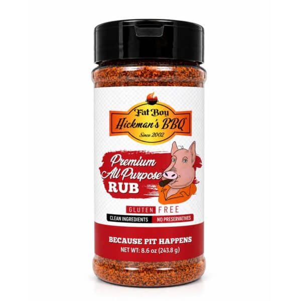 8 oz Best Natural BBQ Pap seasoning jar with rustic label and black lid