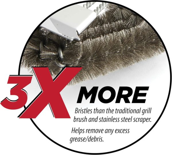 Farberware 18 inch Barbecue Triple Head Grill Brush - Image 3