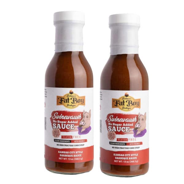 Swinewaush No Sugar Added Gluten Free Natural BBQ Sauce 13 oz | Pack of 2