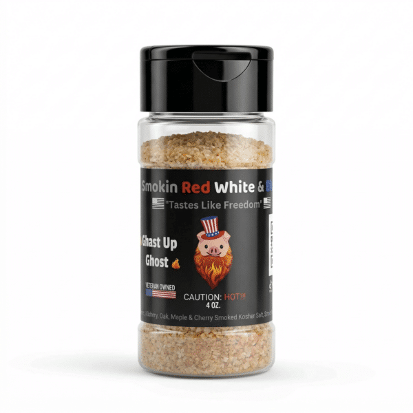 Smokin Red, White & Blue Ghast Up Ghost Smoked Salt 4 oz